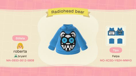 Radiohead Bear, Bear Sweater, Radiohead, Animal Crossing, Family Guy, Animals, Clothes