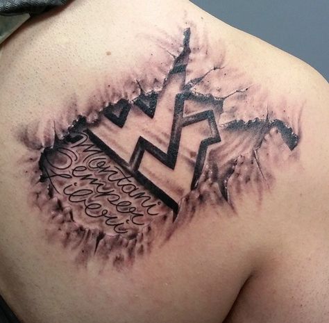 Wv Tattoo Ideas, Virginia Tattoo Ideas, Wv Tattoo, West Virginia Tattoo, Virginia Tattoo, Cover Up Tattoos For Men, State Tattoos, Body Jewerly, West Virginia Mountains