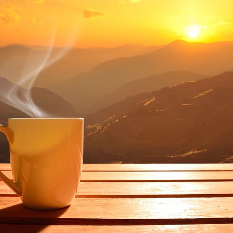 Morning Coffee Photography, Kuala Lampur, Morning Photography, Mountain Background, Sunrise Pictures, Coffee Pictures, Morning Sunrise, Coffee Photography, Good Morning Coffee