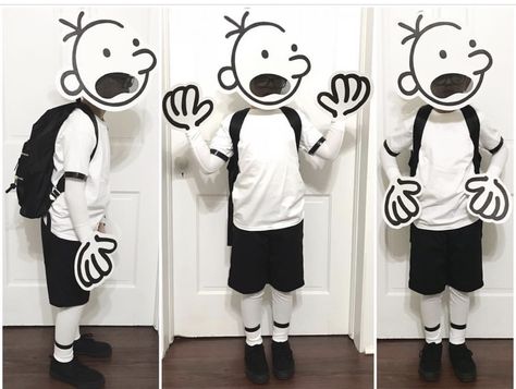 Book character day! Diary of a wimpy kid costume ✌️ Wimpy Kid Costume, Book Character Costume, Kids Book Character Costumes, Diy Costumes For Boys, Storybook Character Costumes, Book Characters Dress Up, Character Day, Kid Costume, Theme Carnaval