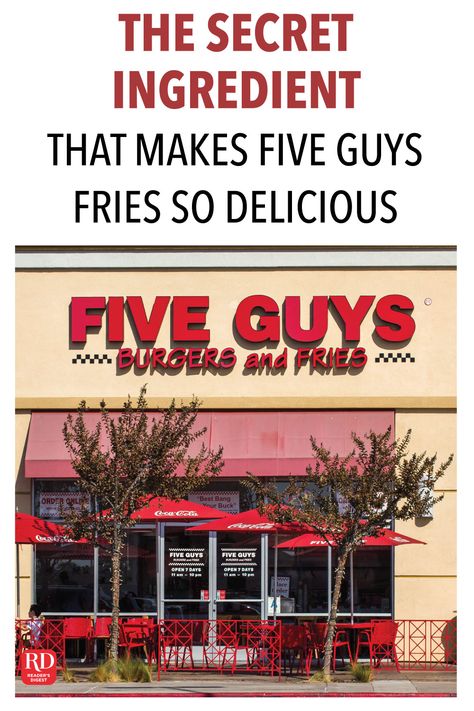 The Secret Ingredient That Makes Five Guys Fries So Delicious Five Guys Fries Recipe, Five Guys Fries, French Fried Potatoes, French Fries Recipe, Secret Menu Items, Fries Recipe, Portion Sizes, Burger And Fries, Five Guys