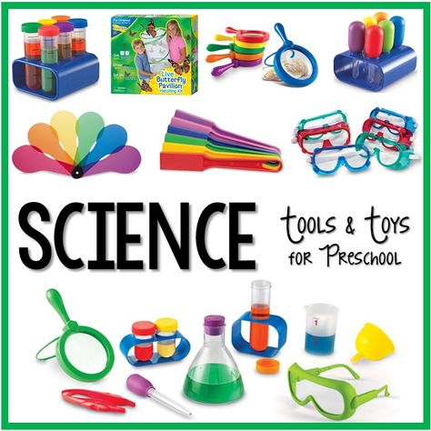 Science Center Set Up and Ideas for Preschool Science Corner, Science Center Preschool, Preschool Classroom Setup, Learning Centers Preschool, Science Area, Pre K Pages, Preschool Science Activities, Science Tools, Tools And Toys