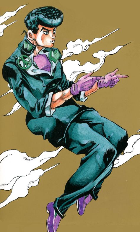 Jojo Bizarre Adventure Art Manga, Jojos Bizzare Adventure Art, Josuke Poses, Jojo Poses Reference, Jojo Poses, Jojo Pose, Jojo's Bizarre Adventure Characters, Jojo Fashion, Hirohiko Araki