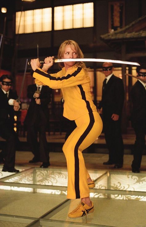 Kill Bill Characters, Uma Thurman Kill Bill, Kill Bill Costume, Uma Thurman Poison Ivy, Kill Bill Movie, Kill Bill Vol 1, Stieg Larsson, Bills Shirts, Edgy Pixie Cuts