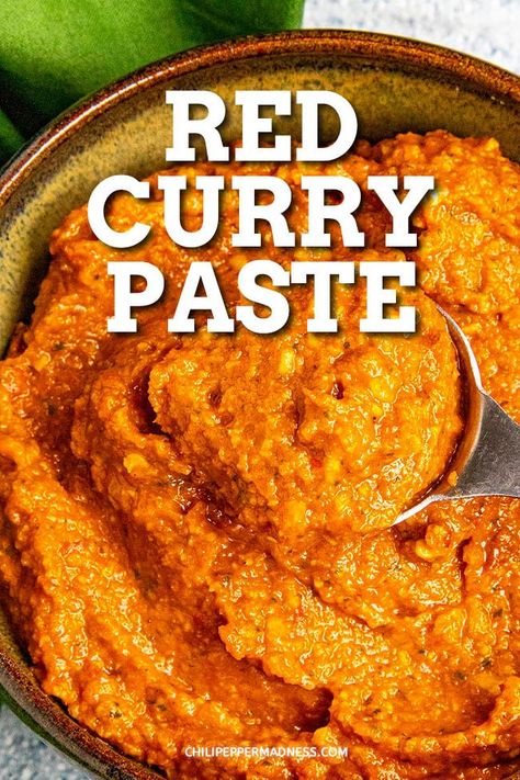 Thai Red Paste Recipe, Red Curry Paste Recipe Vegan, Red Chilli Paste Recipe, Red Curry Paste Recipe Easy, How To Make Curry Paste, Thai Curry Sauce Recipe, Homemade Red Curry Paste, Homemade Curry Paste, Red Curry Paste Uses