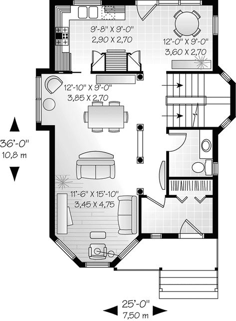 Traditional House Plan First Floor - Stanwick Country Victorian Home 032D-0569 | House Plans and More Modern Victorian Homes Floor Plans, Small Victorian Homes Floor Plans, Victorian Homes Floor Plans, Country Victorian Homes, Victorian Floor Plans, Energy Efficient House Plans, Modern Victorian Homes, Victorian House Plan, Country Victorian