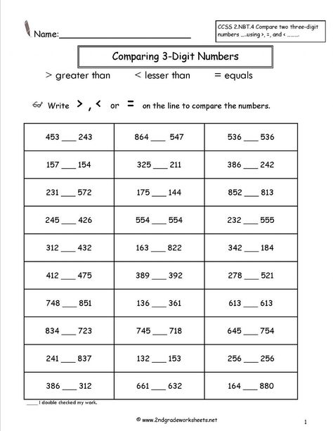 Comparing Numbers Worksheet, Counting Money Worksheets, Numbers Worksheet, Numbers Worksheets, 4th Grade Math Worksheets, 3rd Grade Math Worksheets, Money Math, Money Worksheets, Mathematics Worksheets