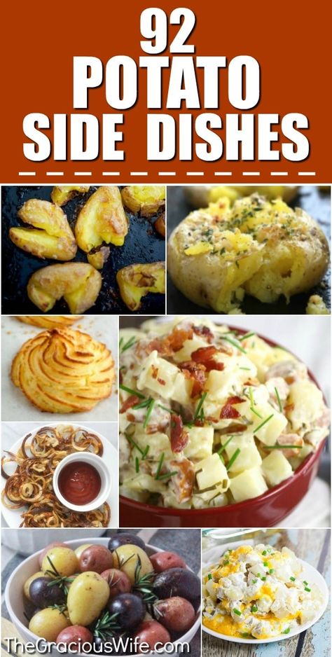 96 Potato Side Dish Recipes Sides Using Potatoes, Potato Dishes For Bbq, Potato Potluck Dishes, Potatoes That Go With Steak, Potato Sides For Bbq, Ways To Prepare Potatoes, Types Of Potatoes Dishes, Different Ways To Prepare Potatoes, Potato Sides For Chicken