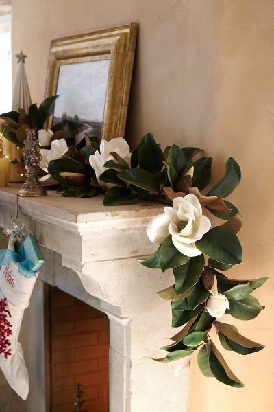 Christmas Topiaries, Magnolia Christmas Decor, Target Christmas Decor, Diy Magnolia Wreath, Farmhouse Wedding Decor, Magnolia Decor, Magnolia Garland, Southern Christmas, Magnolia Wedding