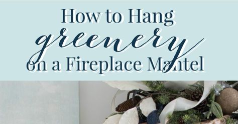 Hang Greenery on a Mantel: 2 Easy Ways - A Pop of Pretty Home Decor Ideas Brick Mantle, Traditional Fireplace Mantel, Pretty Home Decor, Pretty Home, Birch Logs, Traditional Fireplace, Must Have Gadgets, Greenery Garland, How To Hang