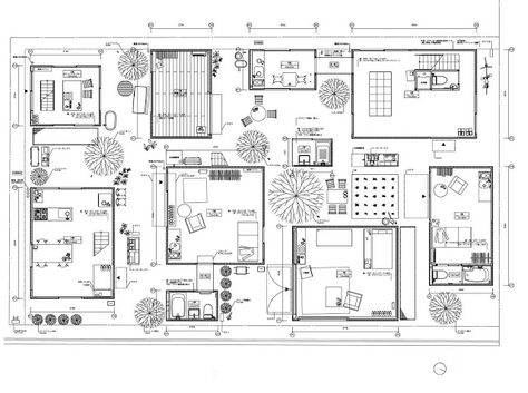 Moriyama house (2005) - SANAA Sanaa Architecture, Moriyama House, Thai Architecture, House Floorplan, House Tokyo, Ryue Nishizawa, Entrance Floor, Sou Fujimoto, Plan Drawing