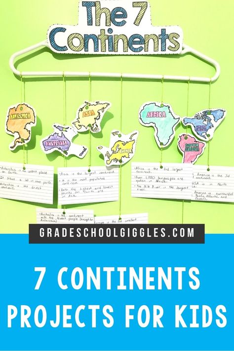 7 Continents And 5 Oceans, World Continents, Continents Activities, The 7 Continents, Geography Project, Third Grade Social Studies, 3rd Grade Social Studies, Unit Studies Homeschool, Seven Continents