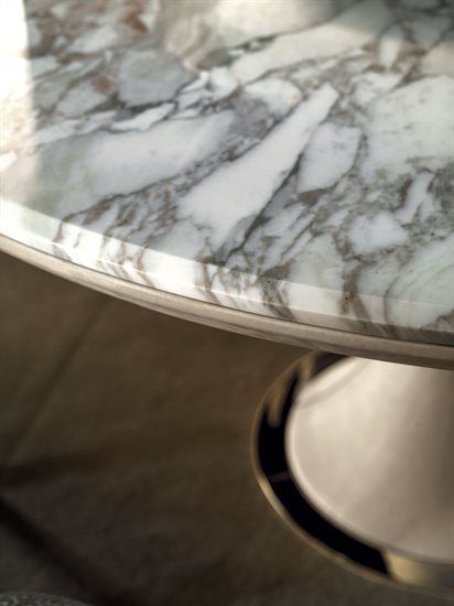 Table Edge Profile, Table Edge Detail, Museum Cafe, Marble Detail, Calacatta Gold Marble, Joinery Details, Walnut Burl, Design Theory, Marble Inlay