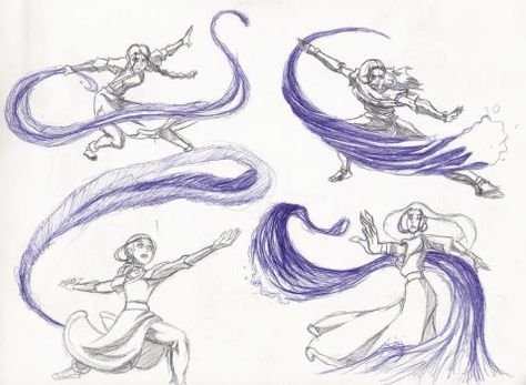 Avatar Waterbending, Avatar Bending, Water Bending, Drawings Of People, Super Powers Art, Avatar The Last Airbender Art, Poses References, Art Poses, Aang