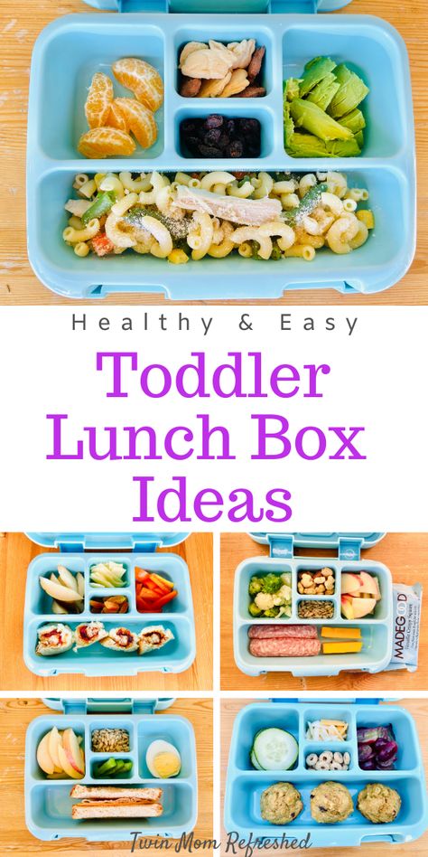 Toddler lunches for daycare, preschool, or home that are easy to make and healthy. Easy lunch ideas for 1 year olds, 2 year olds, and up! Toddler Lunches For Daycare, Toddler Lunch Ideas For Daycare, Lunch Ideas For Daycare, Easy Toddler Lunch Ideas, Bento Box Lunches For Kids, Daycare Lunch Ideas, Easy Toddler Lunches, Daycare Meals, Kotak Bento