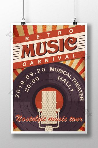 Retro Carnival Poster, Canva Music Poster, Retro Theme Poster, Webinar Poster Design Aesthetic, Retro Music Poster Design, Retro Festival Poster, Retro Music Festival Poster, Poster Theme Ideas, Carnival Poster Ideas