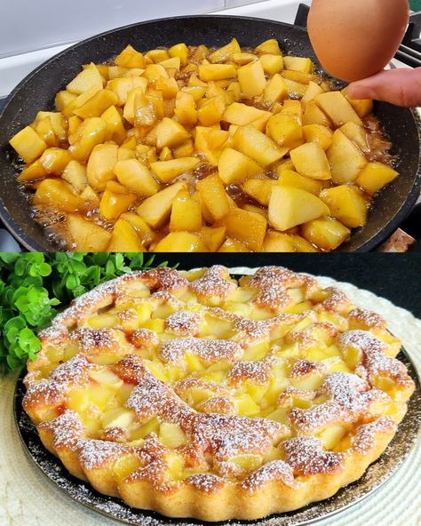 Italy’s Favorite Apple Pie: So Light, It Melts in Your Mouth! Famous Apple Pie That Melts In Your Mouth, Italian Apple Pie, Apple Pie That Melts In Your Mouth, Light Apple Desserts, Melt In Your Mouth Apple Pie, Italian Apple Desserts, Layered Apple Pie, Fall Italian Desserts, Melt In Your Mouth Cake Recipe