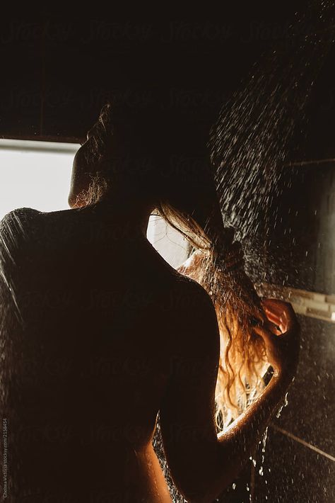 A young women in her twenties washing her hair in the shower by Chelsea Victoria - Stocksy United Shower Photography Woman, Women Towel, Portraiture Photography, Shower Time, Take A Shower, The Shower, Washing Hair, Photography Women, Screen Savers