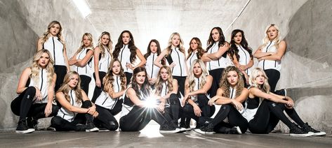 Dance Team Photoshoot Poses, Dance Team Group Photos, Dance Team Photoshoot, High School Dance Team Photos, Group Dance Poses, Dance Team Photoshoot Ideas, Dance Team Photos Individual, Team Picture Ideas, Drill Team Photoshoot