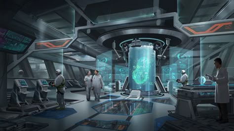 Scifi Lab, Futuristic Laboratory, Ship Bridge, Bridge Concept, Sci Fi Laboratory, Scifi Interior, Futuristic Space, Spaceship Interior, Sci Fi Tech