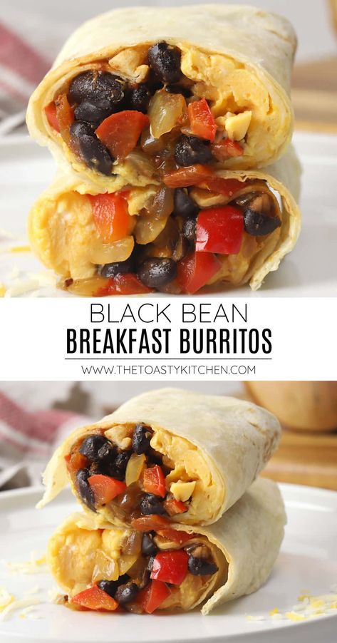 Easy Grab And Go Breakfast, Black Bean Breakfast, Huevos Rancheros Breakfast, Spicy Black Beans, Bean Breakfast, Mealprep Breakfast, Make Ahead Breakfast Burritos, Freezer Breakfast Burritos, One Dish Kitchen