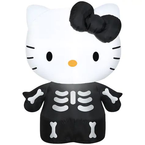 Hello Kitty Costume, Hello Kitty Decorations, Dekorasi Halloween, Halloween Decorations Outdoor, Images Hello Kitty, Black Skeleton, Easy Halloween Decorations, Skeleton Costume, Christmas Decorations For Kids