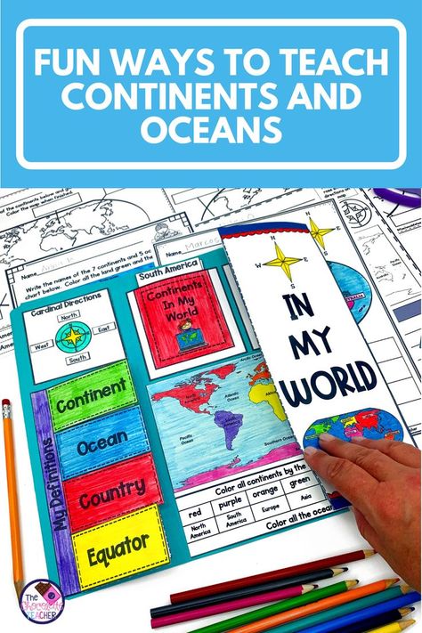 2nd Grade Social Studies Projects, 3d Map Project, 2nd Grade Geography, Continents Activities, Social Studies Maps, Social Studies Projects, 3rd Grade Social Studies, Geography Activities, Continents And Oceans