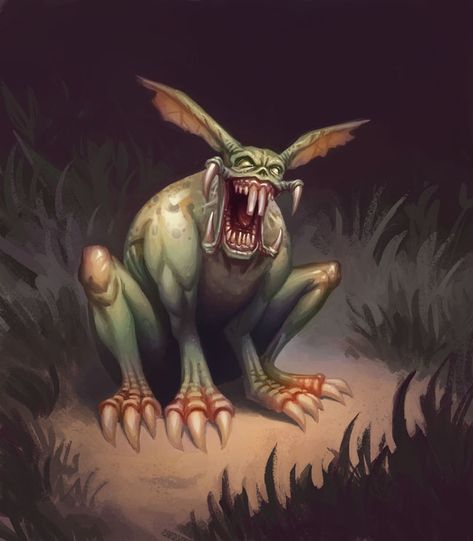 Fluffy Bunny by ~bonvillain on deviantART Bunny Monster Art, Demon Bunny Art, Rabbit Monster, Scary Rabbit, Bunny Monster, Moon Goddess Art, Giant Bunny, Rabbit Pictures, D D Monsters