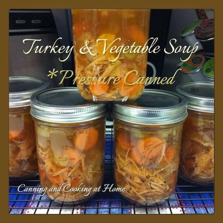 Canning Turkey, Canned Turkey, Canning Soups, Canning Meals, Turkey Vegetable Soup, Turkey Stew, Pressure Canning Recipes, Turkey Soup Recipe, Ricotta Gnocchi