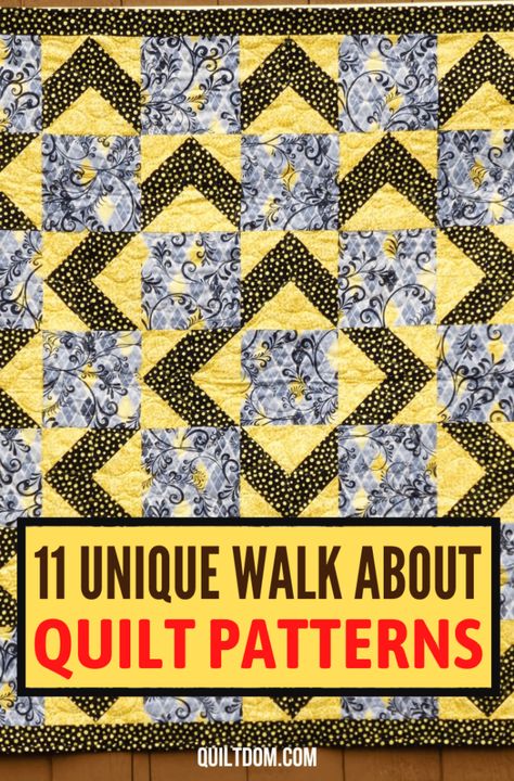 Walk About Quilt, Free Quilt Patterns Printables, Printable Cross, Unique Quilt Pattern, Charm Pack Quilt Patterns, Sports Quilts, Quilt Blocks Easy, Big Block Quilts, Patterns Flowers