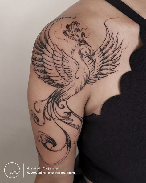 Phoenix Tattoo Women, Phoenix Tattoo Arm, A Phoenix Tattoo, Phoenix Tattoo Sleeve, Phoenix Tattoo Feminine, Cross Tattoos For Women, Mom Tattoo Designs, Special Tattoos, Mommy Tattoos