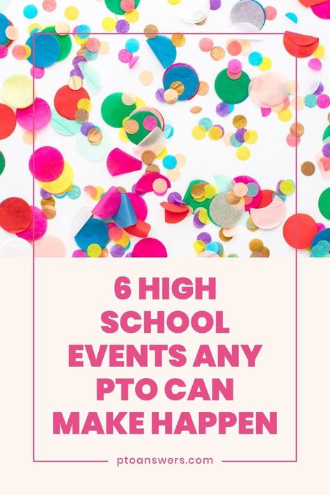 Coming up with events for your high school PTO PTA can be difficult, but these 6 event ideas are absolute winners!  You'll love how students look forward to these programs and your PTO will love spending part of its annual budget to pay for such fun ideas. High School Pto Events, Unique Pto Fundraisers, School Events Ideas High School, Fun School Events High School, Fun High School Events, Pto Ideas For Students, School Events Highschool, High School Pto Ideas, High School Events Ideas