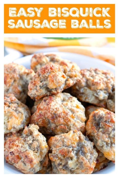 Perfect for game day, breakfast or just because! Sausage balls are always a huge hit with everyone, you will want to make extras! #sausageballs #bisquick #bisquicksausageballs #gamedayfood Game Day Breakfast, Best Sausage Ball Recipe, Easy Sausage Balls Recipes, Cheap Appetizers, Sausage Balls Bisquick, Sausage Balls Recipe, Best Sausage, Bisquick Recipes, Sausage Balls