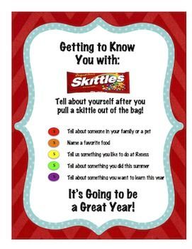 Back to School: Getting to know you with Skittles Skittles Game, Game Day Quotes, Tiny Bags, Middle School Math Teacher, First Day Activities, Teaching 5th Grade, Music Curriculum, First Day Of School Activities, School Rules