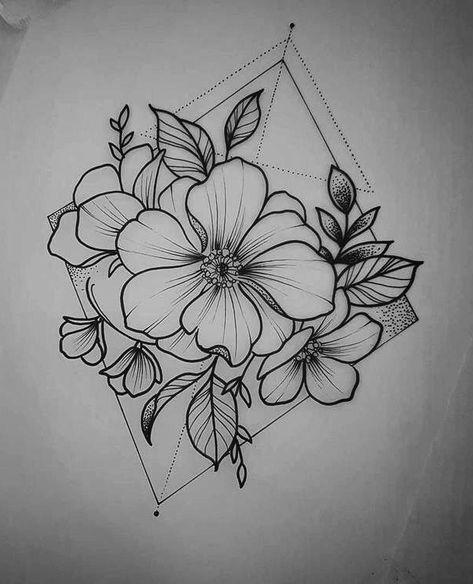 Flores Tato Joker, Flower Tattoo Drawings, Tattoo Zeichnungen, Flower Drawing Design, Tattoo Girls, Butterfly Tattoos, E Tattoo, Flower Sketches, Tattoo Feminina