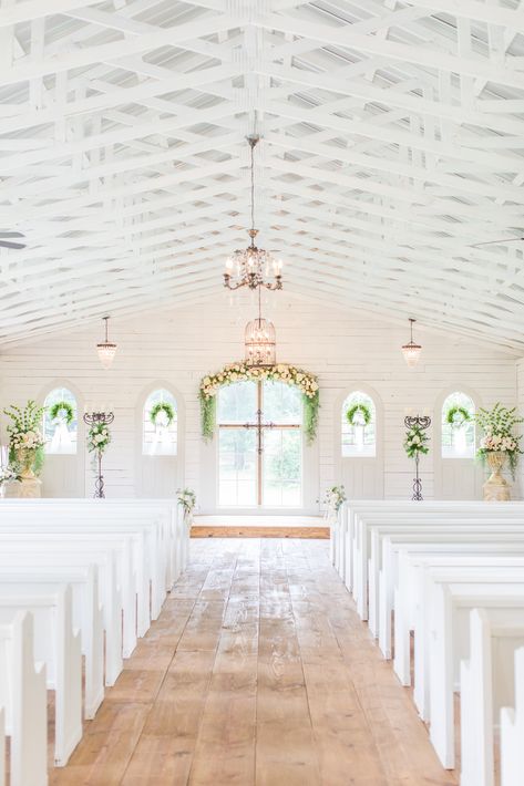 Today we have a special blog up! It's got 6 great tips for helping you find your wedding venue. It covers everything you need to know for your wedding search from budget to vendors! Check it out on the blog. It's got tons of great Alabama wedding venue inspiration too like the gorgeous all white wedding chapel in Tuscaloosa, Alabama the Southern House & Garden. Photo by Birmingham, AL wedding photogs Katie & Alec #alabama #weddingvenue #weddinginspiration #weddingplanning #tuscaloosa #birmingham White Chapel Wedding Decor, Southern Chapel Wedding, White Church Wedding, Wedding Chapel Ideas, White Chapel Wedding, Event Venue Design, White Wedding Chapel, Wedding Venues Church, Alabama Wedding Venues