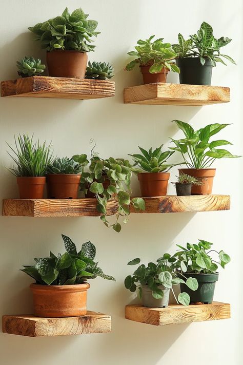 Create stunning plant shelves using recycled materials! This DIY guide showcases innovative ways to upcycle items into beautiful home decor that showcases your favorite greens. Perfect for small spaces and plant lovers, these shelf ideas cater to diverse needs while contributing to sustainable living. You'll learn practical steps for building vertical gardens and shelf arrangements that enhance your home. Transform junk into art with these simple instructions for DIY enthusiasts of all skill levels while adding personality to your space! Diy Plant Shelf Indoor, Diy Plant Shelves, Indoor Small Plants, Plants On A Shelf, Diy Plant Shelf, Plant Shelf Indoor, International Womens Day Quotes, Indoor Plant Display, Shelf Arrangement