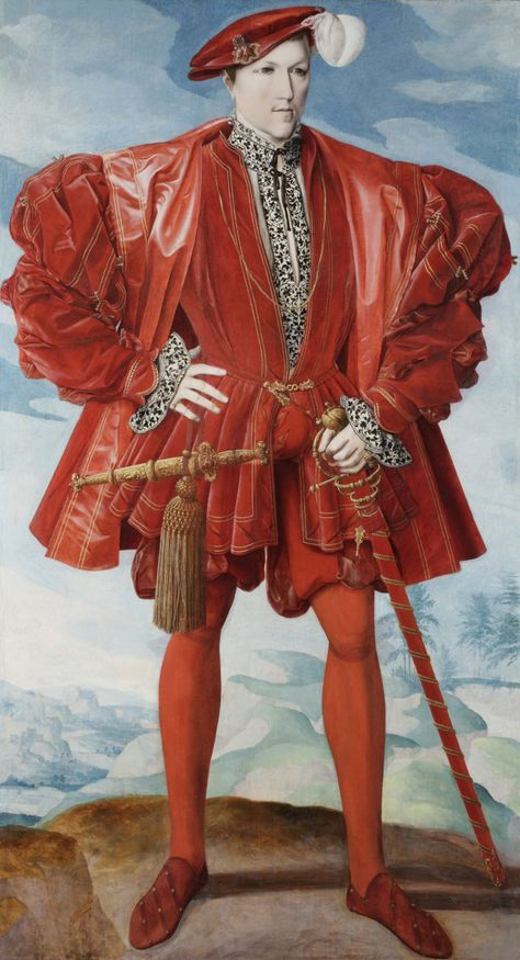 ab. 1530-1550 German or Netherlandish School, 16th century - Portrait of a Man in Red Medieval Pictures, 16th Century Portraits, Elizabethan Costume, Fashion History Timeline, Tudor England, 16th Century Fashion, Tudor Fashion, Tudor Costumes, Royal Collection Trust