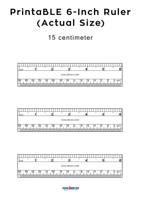 Printable 6-Inch Ruler - Actual Size | Cool2bKids Centimeter Ruler, Printable Ruler, Mm Ruler, Ruler Measurements, Word Search Printables, Math Measurement, Inch Ruler, Fractions Worksheets, Printable Numbers