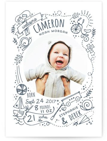 Celebrate The Arrival Of Your Little Bundle Of Joy With These Unique Birth Announcement Photo Cards. These Fully Customizable Cards Allow You To Showcase Your Sense Of Style While Your Loved Ones Will Adore The Photo Of Your Family's Precious New Addition. If You Have Any Questions Or Special Requests For Your Card, Please Email Us . Note : The USPS Has Established New Guidelines For Content That Is Allowed To Appear On Custom Stamps. Please Be Sure That Your Custom Stamps Meet These Guidelines Boy Birth Announcement Card, Baby Birth Cards, Unique Birth Announcement, Birth Announcement Photos, Baby Boy Announcement, Birth Announcement Boy, Birth Announcement Girl, Birth Cards, Baby Posters