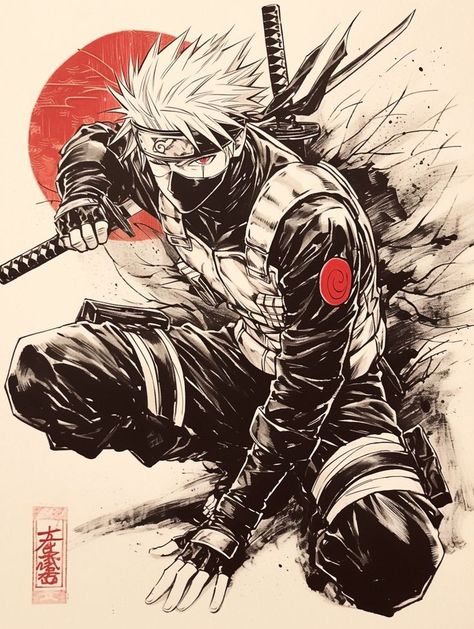 Drawing Anime Naruto Art, Tato Naruto, Kakashi Drawing, Naruto Drawing, Naruto Painting, Manga Sketch, Naruto Sketch Drawing, Naruto Sketch, Best Anime Drawings