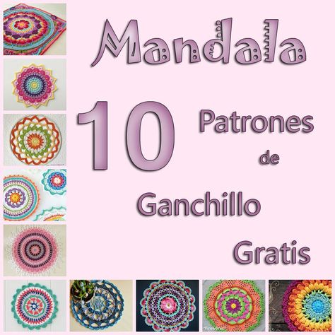 mandala crochet free pattern mandala patron gratis ganchillo patrones grafico paso a paso how to doily carpeta tapete como tejer Motif Mandala Crochet, Wallpaper Hippie, Mandala Crochet, Crochet Squares Afghan, Crochet Pillow Cover, Crochet Mandala Pattern, Crochet Keychain Pattern, Crochet Lace Edging, Crochet Pillow