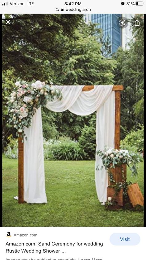 Wedding Arbors, Rustic Wedding Showers, Rustic Wedding Decorations, Wedding Shower Decorations, Wedding Arbour, Sand Ceremony, Bachelorette Party Games, Table Runners Wedding, Outdoor Wedding Decorations