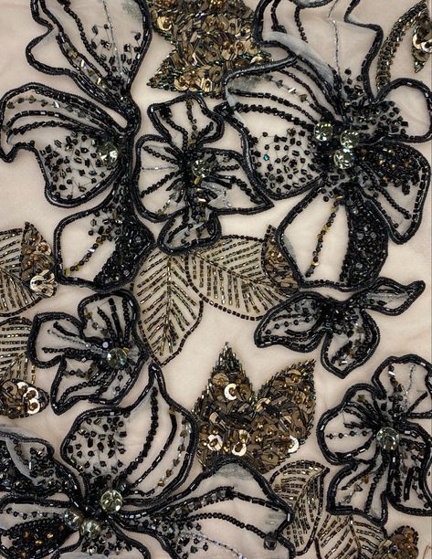 Sequence Design Patterns, Sparkle Texture, Couture Embellishment, Elegant Evening Gowns, Tambour Beading, Embroidery Fashion Detail, Zardozi Embroidery, Hand Beaded Embroidery, Small Ornaments