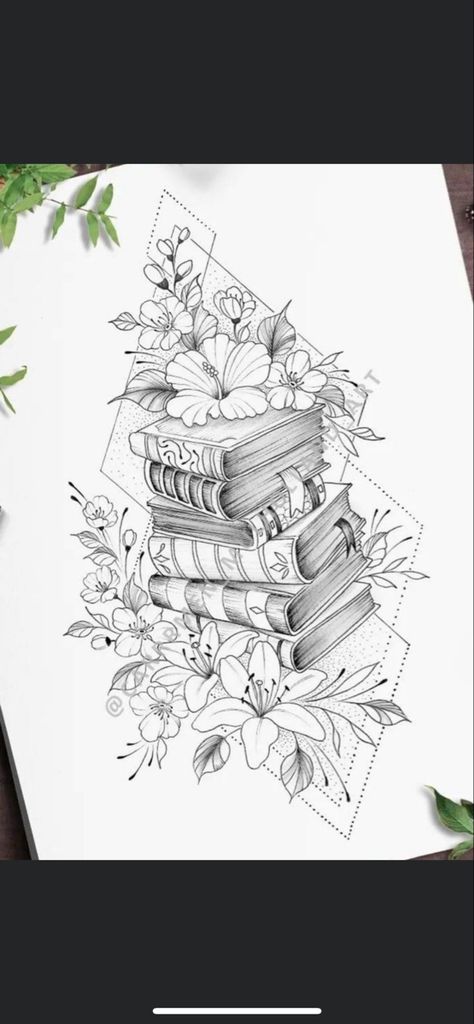 Book Lover Half Sleeve Tattoo, Book Inspired Tattoo Sleeve, Thriller Book Tattoo, Book And Flower Tattoo Sleeve, Book Half Sleeve Tattoos For Women, Book And Flower Tattoo Ideas, Tattoos With Books And Flowers, Books And Roses Tattoo, Fantasy Romance Tattoo