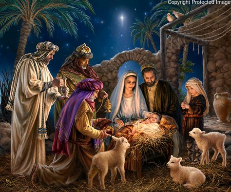 Merry Christmas Jesus, Roi Mage, Birth Of Jesus Christ, Happy Birthday Jesus, Meaning Of Christmas, Christmas Jesus, Christmas Nativity Scene, O Holy Night, Jesus Images