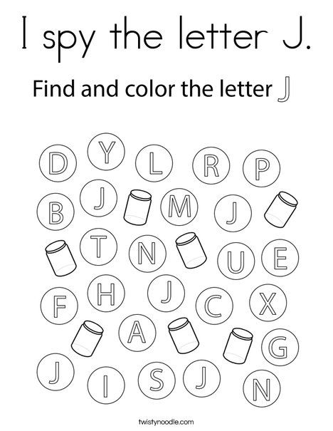 I spy the letter J Coloring Page - Twisty Noodle The Letter J Activities For Preschool, Preschool Letter J Activities, Letter J Coloring Page Printables, Letter Jj Activities For Preschool, Letter J Preschool Activities, J Is For, Letter J Worksheets Preschool, Letter J Preschool, Letter J Crafts For Preschoolers