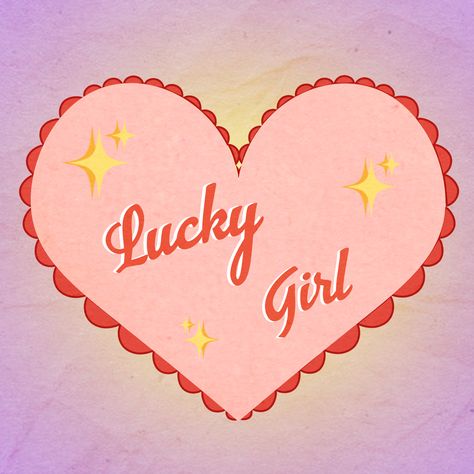 Lucky Girl Tattoo, Manifest Widget, Mh Quotes, Lucky Girl Aesthetic, Homescreen Quotes, Lucky Aesthetic, Lucky Poster, February Aquarius, App Widget