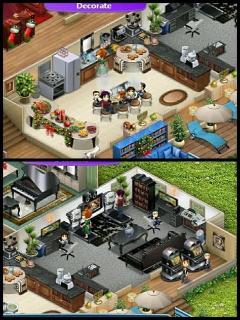 Virtual Family 2 House Design, Virtual Families 2 Houses Ideas, Virtual Families 2, Family Friendly Living Room, Virtual Families, 2 House, Houses Ideas, Office Room, Stardew Valley