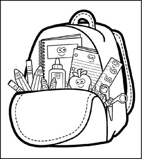 Back To School Worksheets, Back To School Clipart, School Supplies Highschool, Preschool Coloring Pages, College School Supplies, School Coloring Pages, School Supplies List, School Clipart, Diy School Supplies